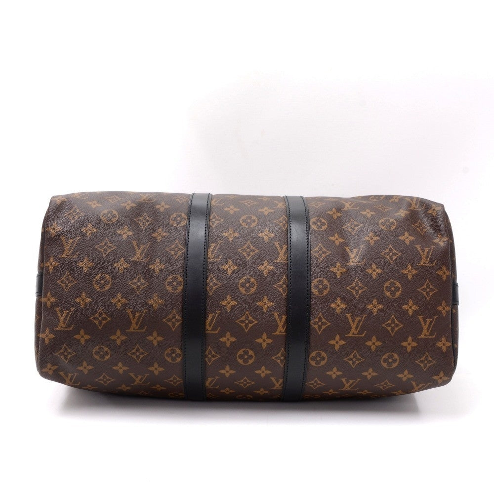 Louis Vuitto Keepall 45 Bandouliere Monogram Macassar Canvas Travel Bag