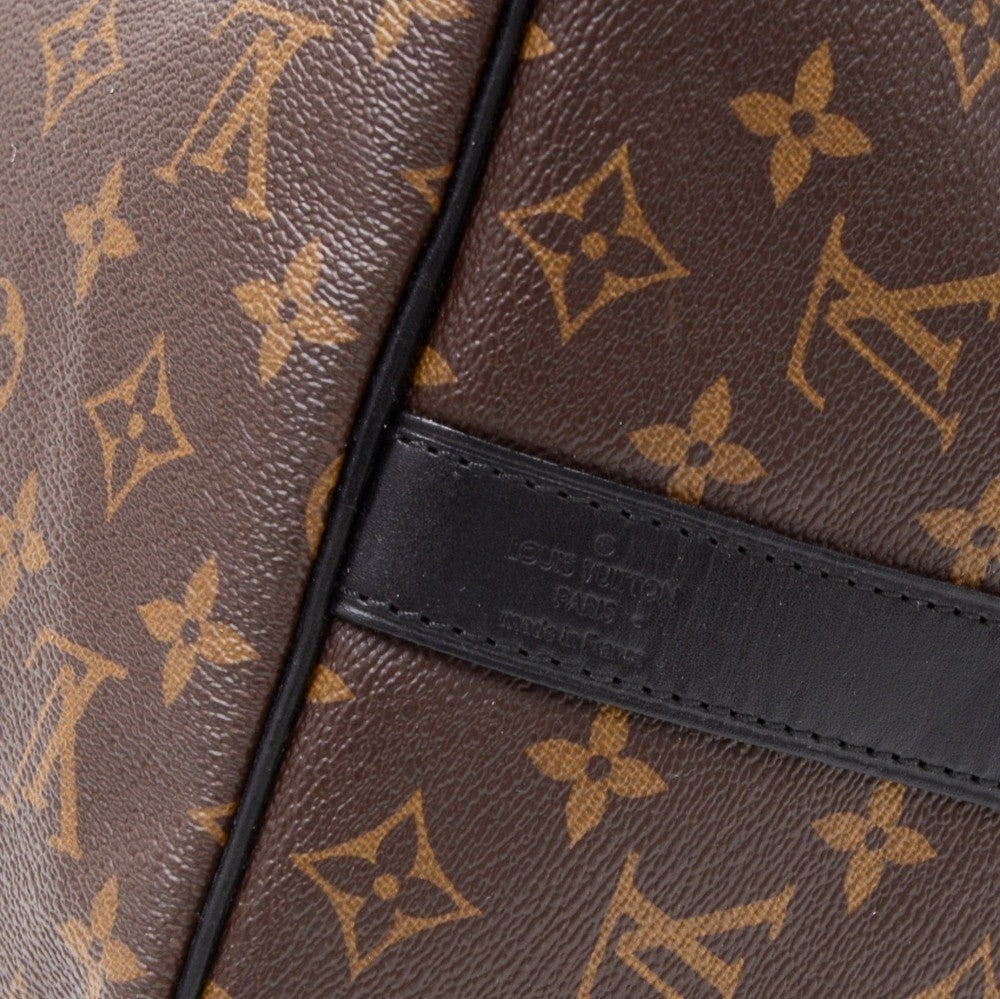 Louis Vuitto Keepall 45 Bandouliere Monogram Macassar Canvas Travel Bag