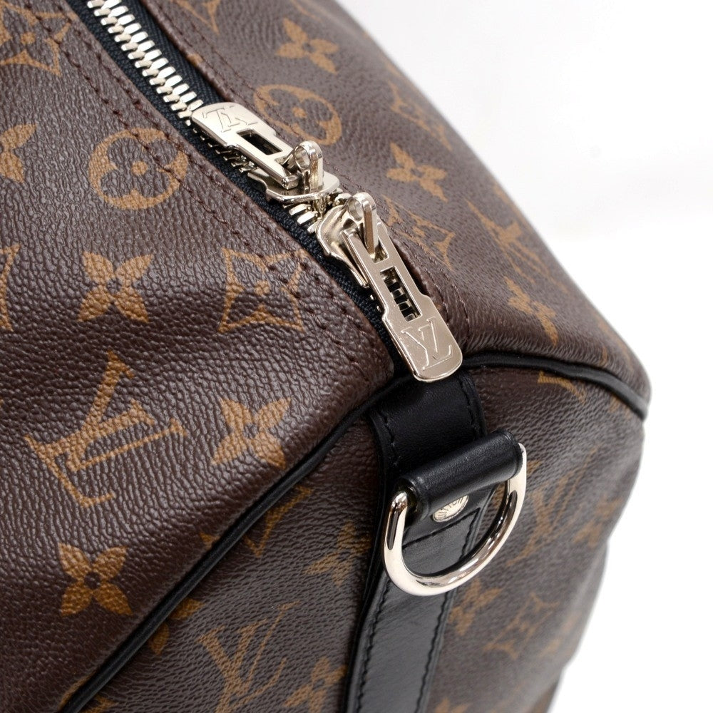 Louis Vuitto Keepall 45 Bandouliere Monogram Macassar Canvas Travel Bag