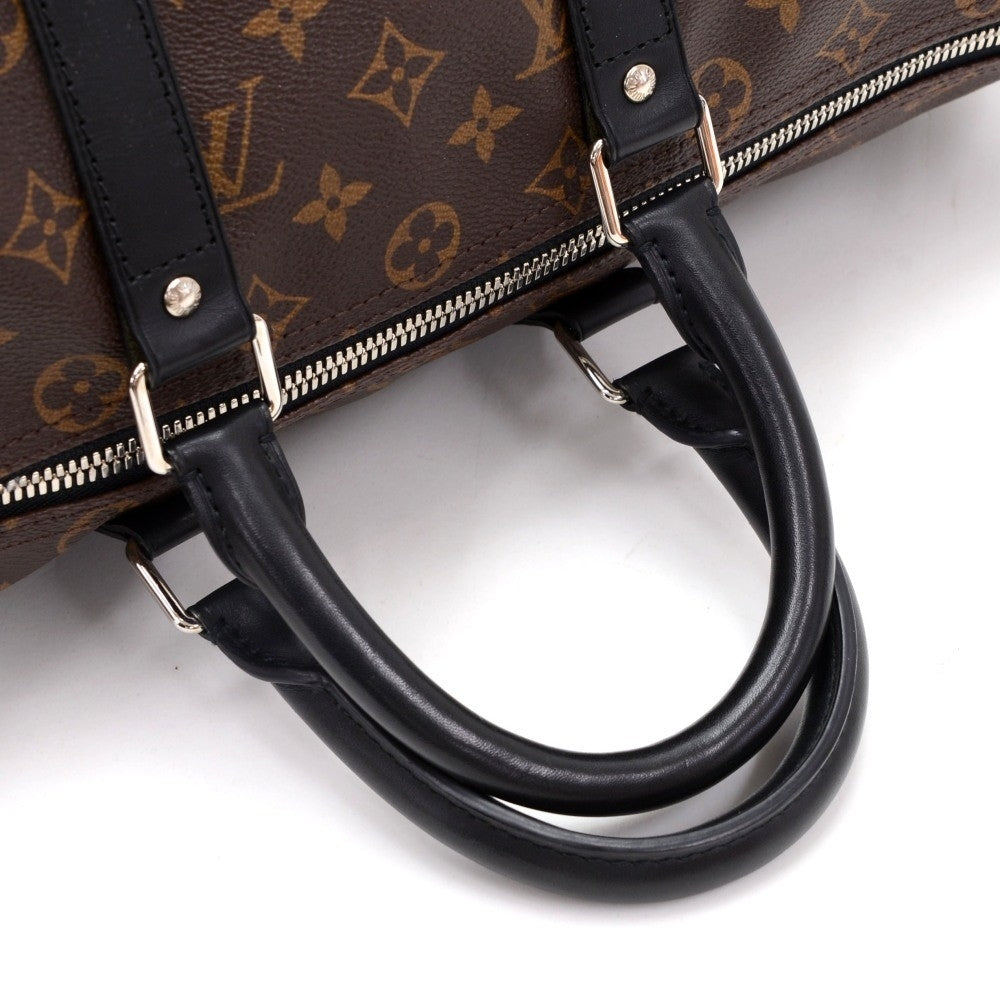Louis Vuitto Keepall 45 Bandouliere Monogram Macassar Canvas Travel Bag
