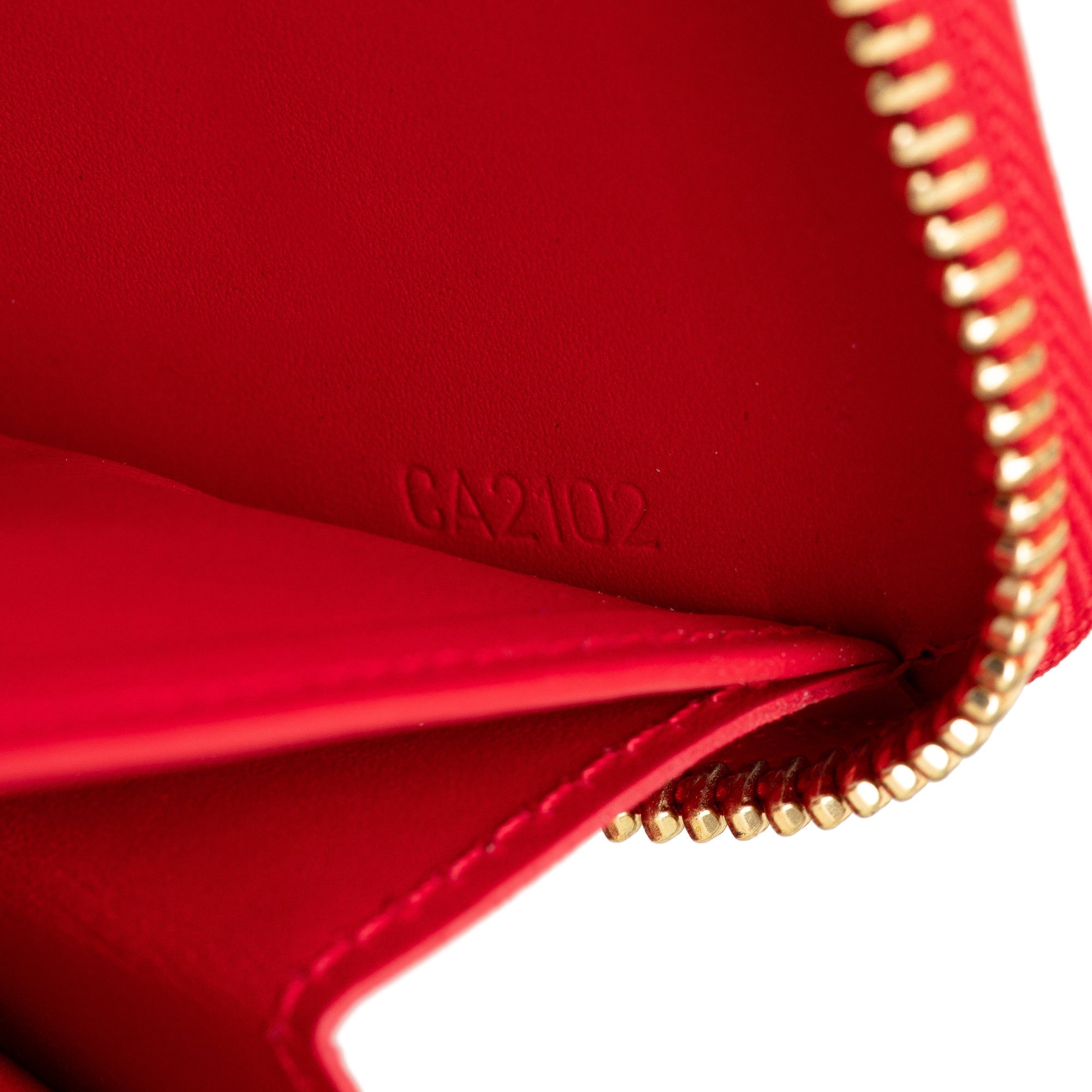 Red Louis Vuitton x Yayoi Kusama Monogram Vernis Infinity Dot Long Wallet