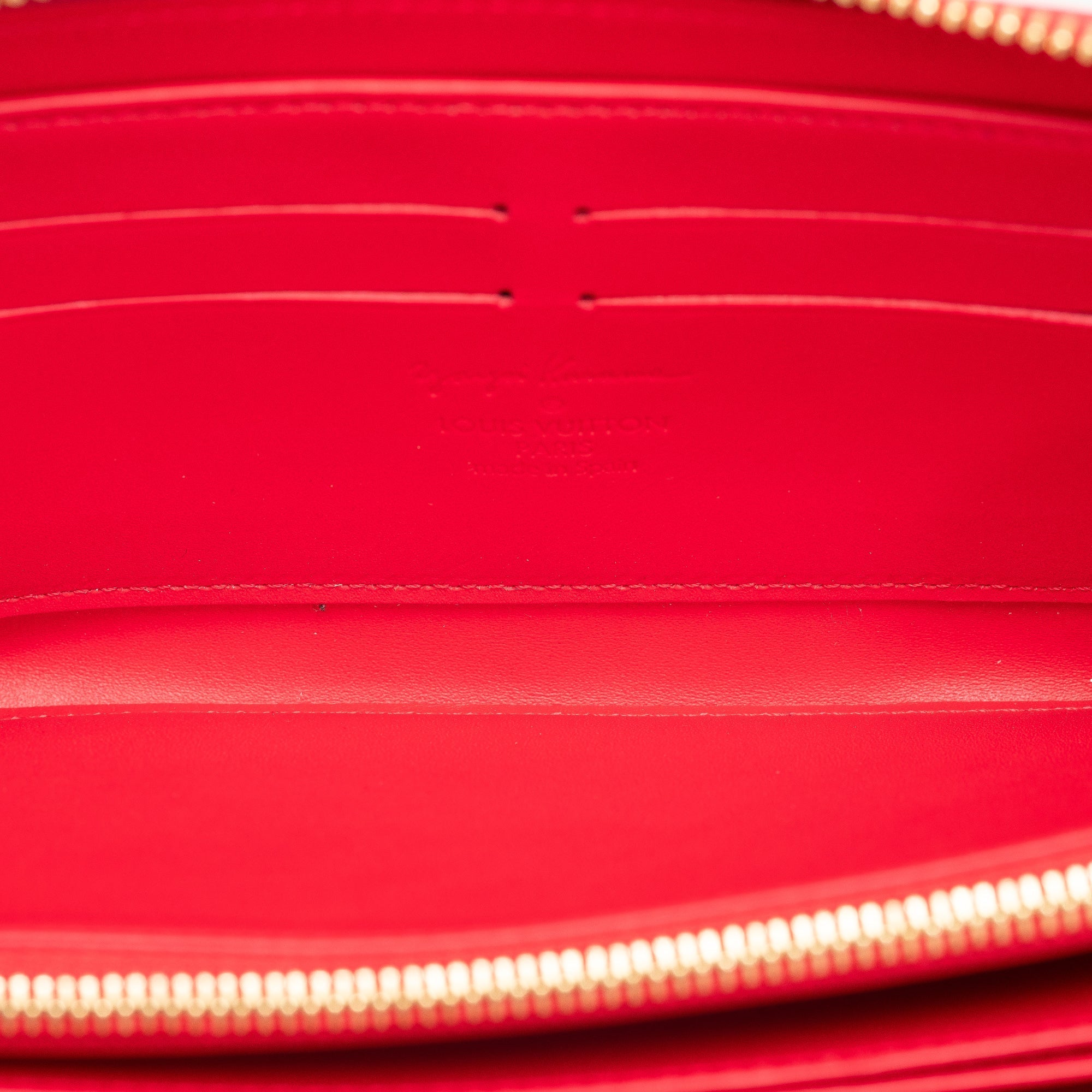 Red Louis Vuitton x Yayoi Kusama Monogram Vernis Infinity Dot Long Wallet