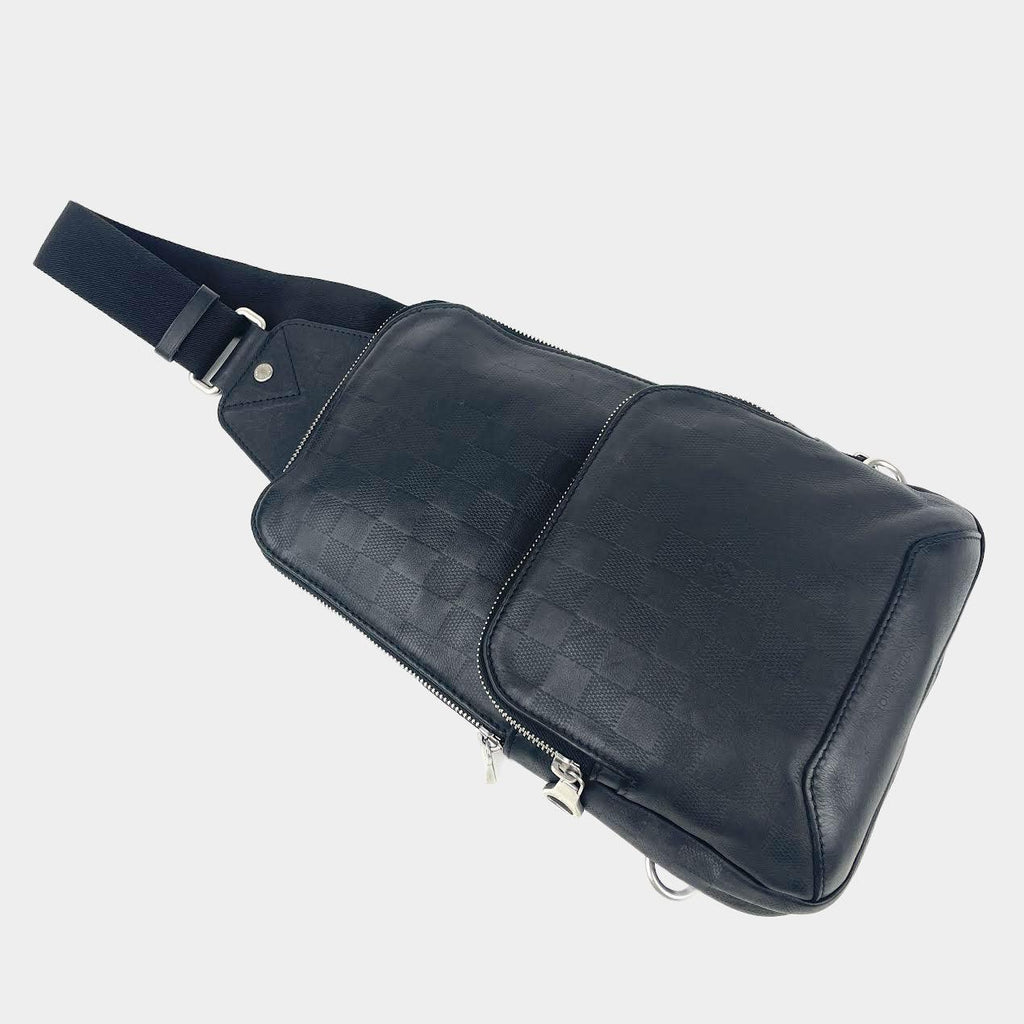 LOUIS VUITTON Leather Avenue Sling Infini Onyx
