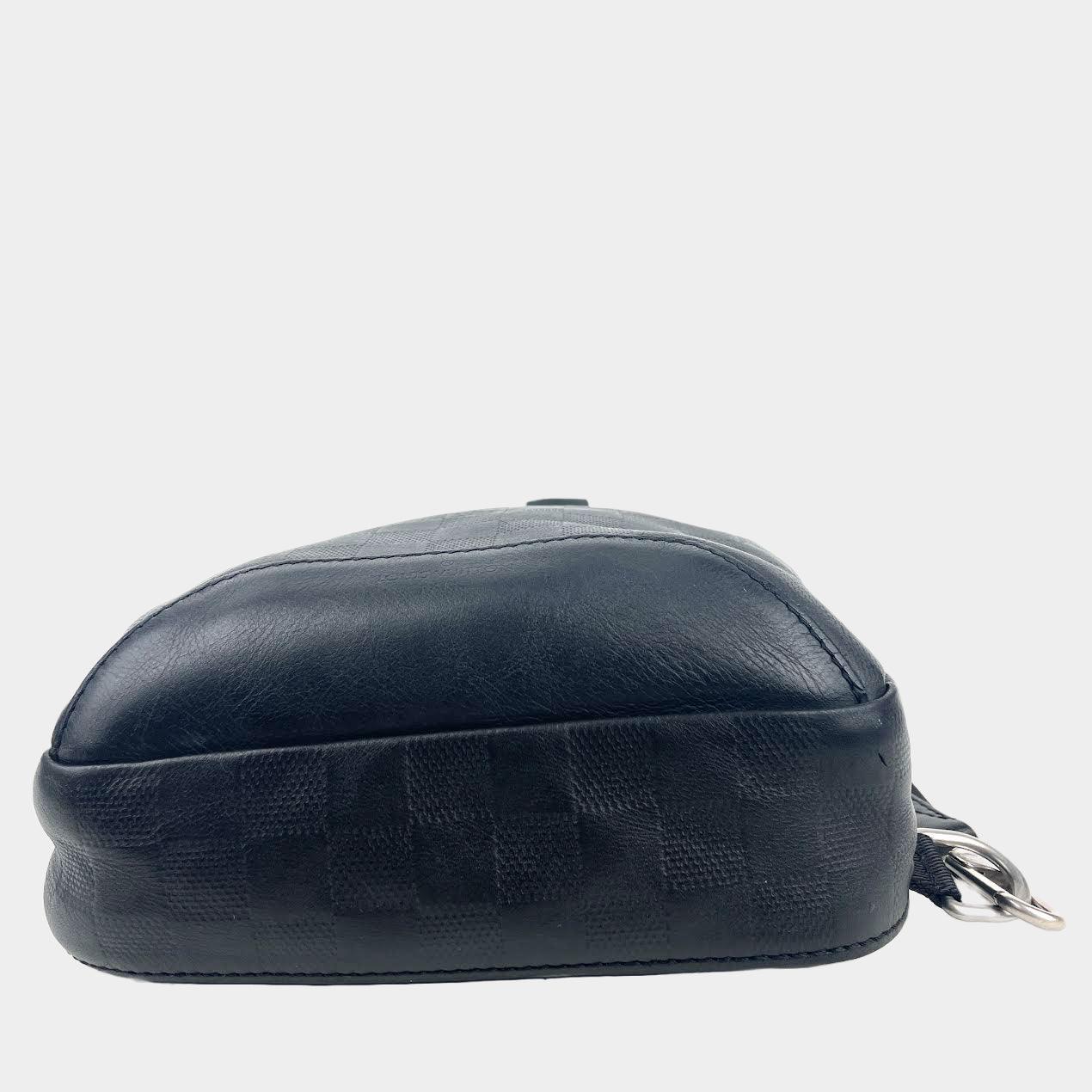 LOUIS VUITTON Leather Avenue Sling Infini Onyx