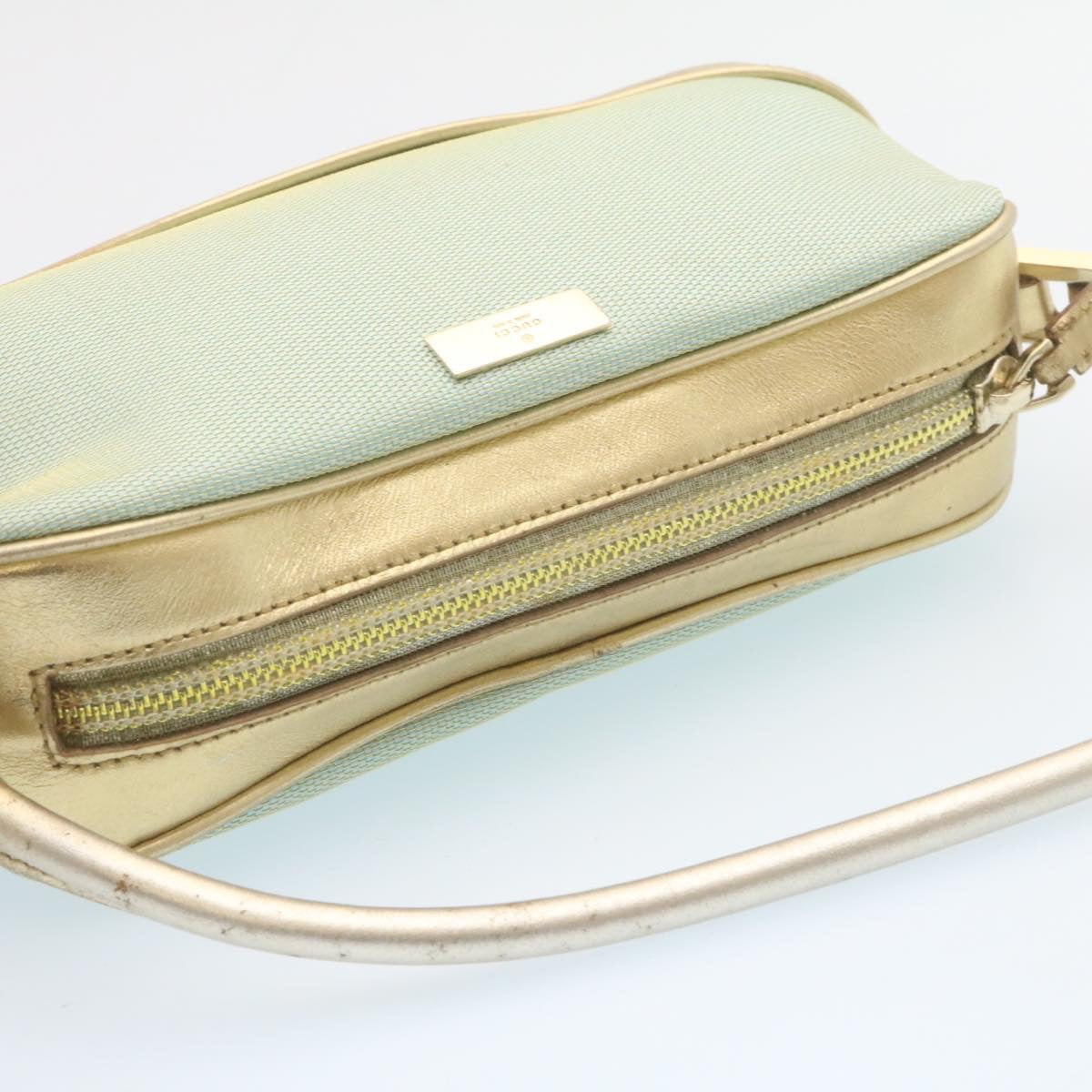 GUCCI Pouch Green Gold 27882