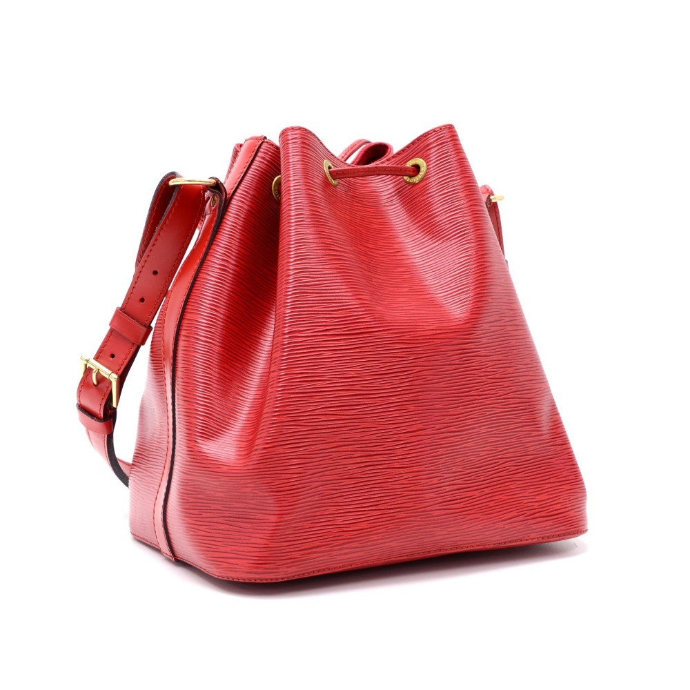 Louis Vuitto Petit Noe Red Epi Leather Bag