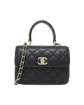 Chanel Classic Quilted Lambskin TopHandle Bag