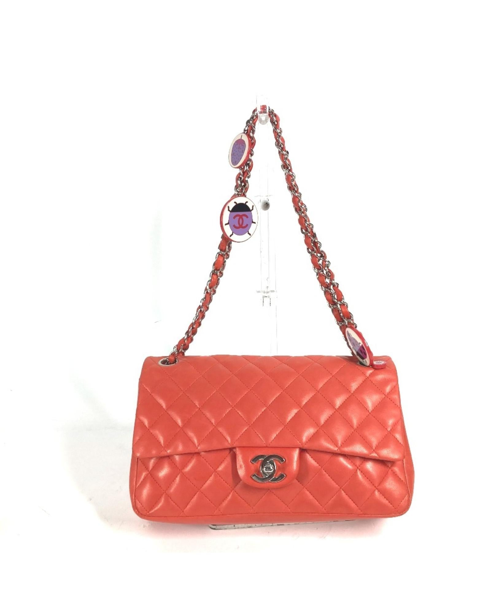 Chanel Classic Flap Ladybug Charm Bag