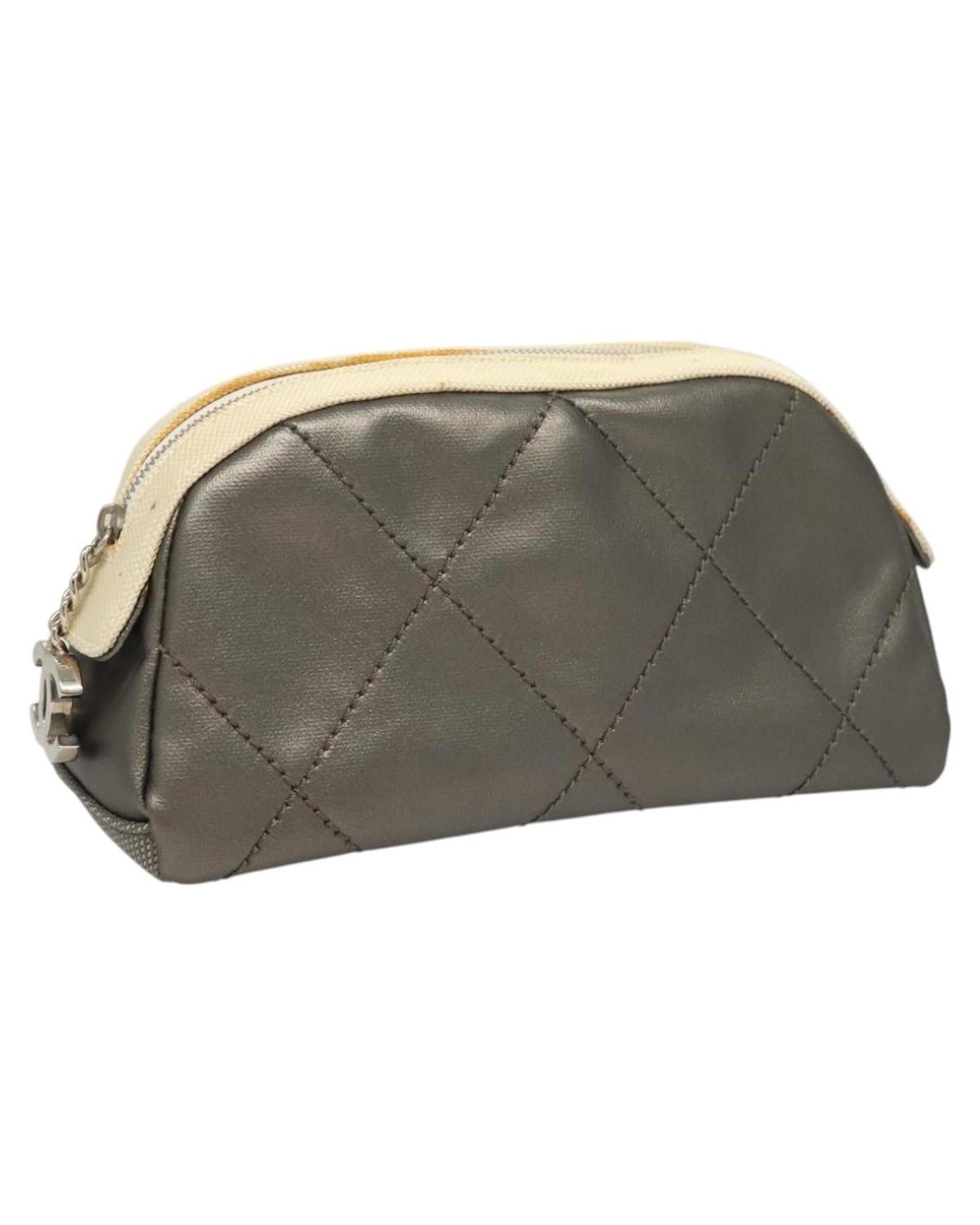 Chanel Quilted Leather Clutch Bag