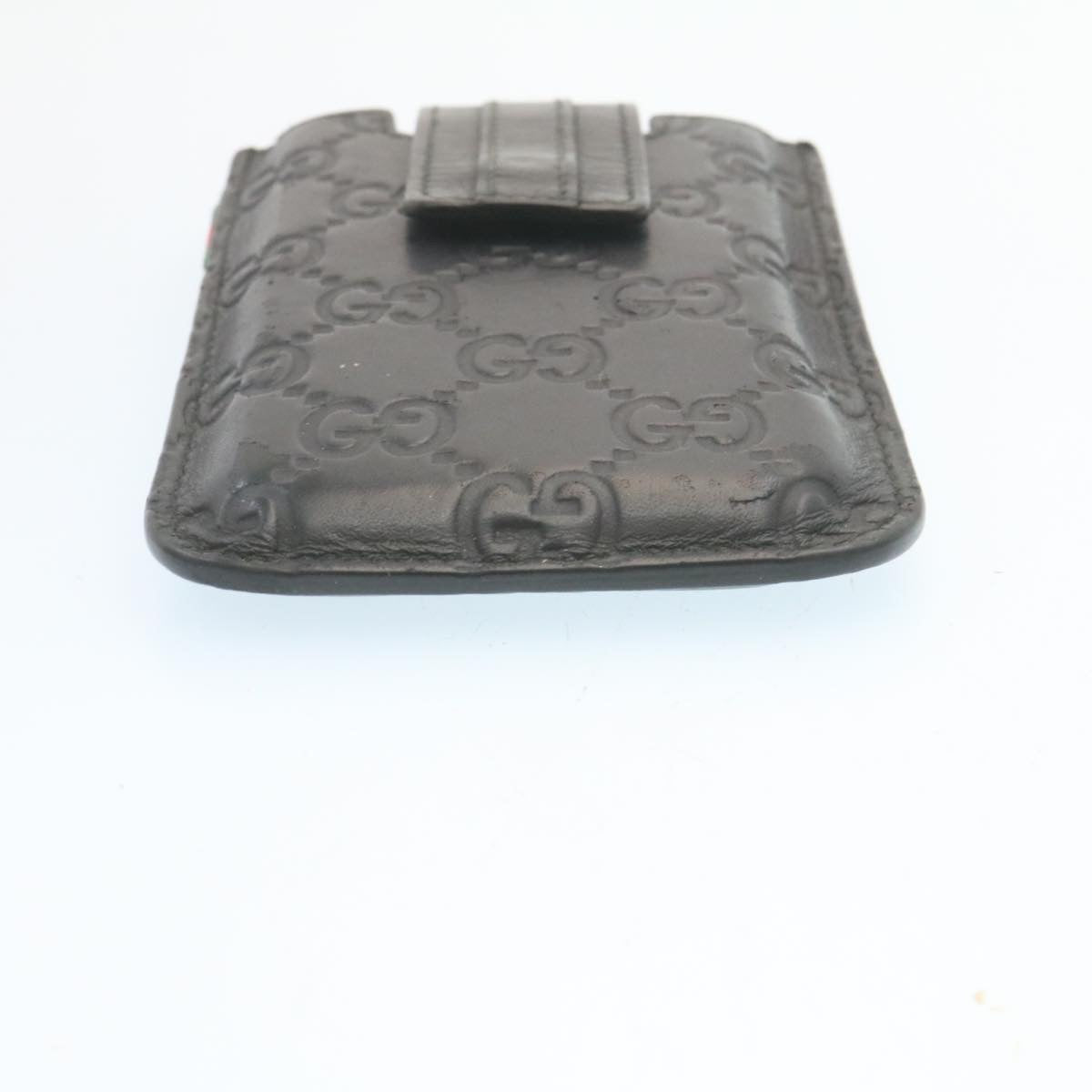GUCCI Guccissima GG Canvas Smart Phone Case Leather Black 27996