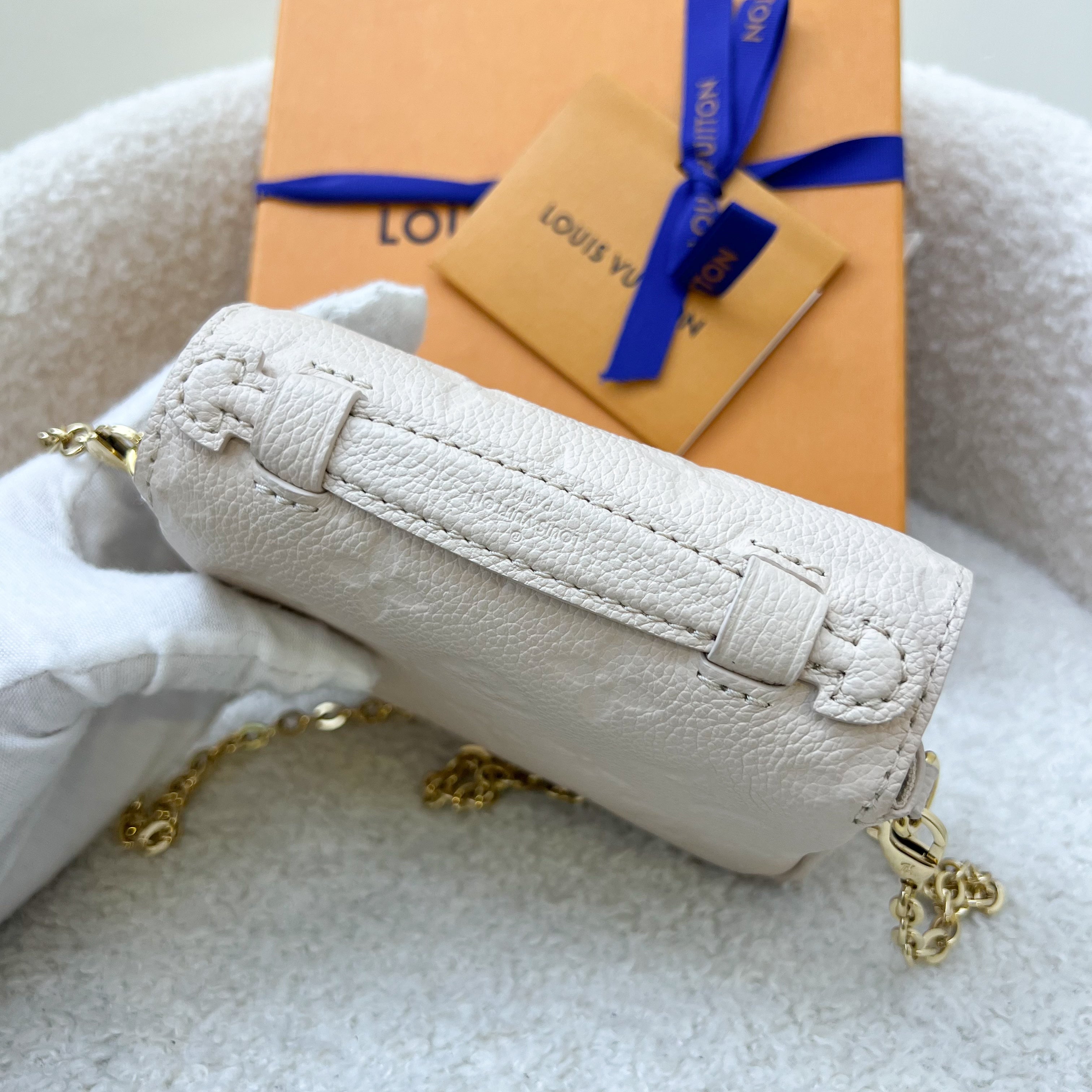 LV Micro Metis in Cream Empreinte Leather and GHW