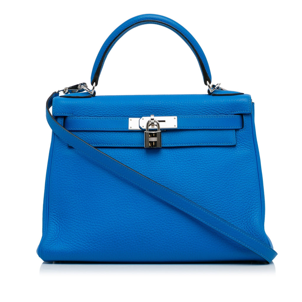 HermÃƒÆ’Ã‚Â¨s Kelly Retourne 28 Blue Togo Palladium