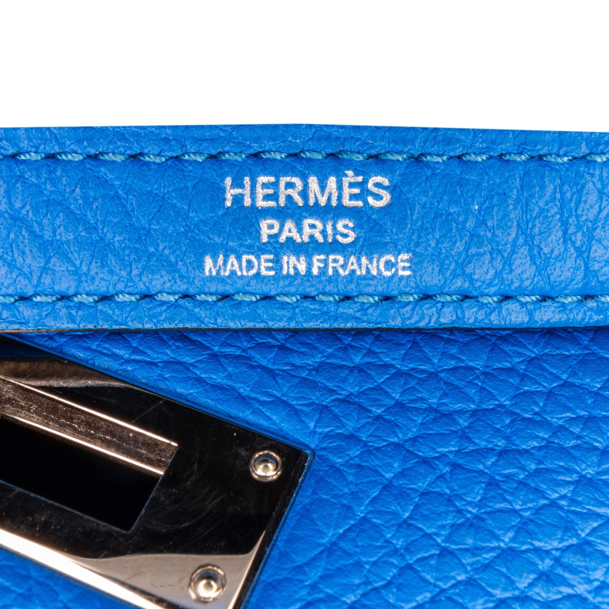 HermÃƒÆ’Ã‚Â¨s Kelly Retourne 28 Blue Togo Palladium