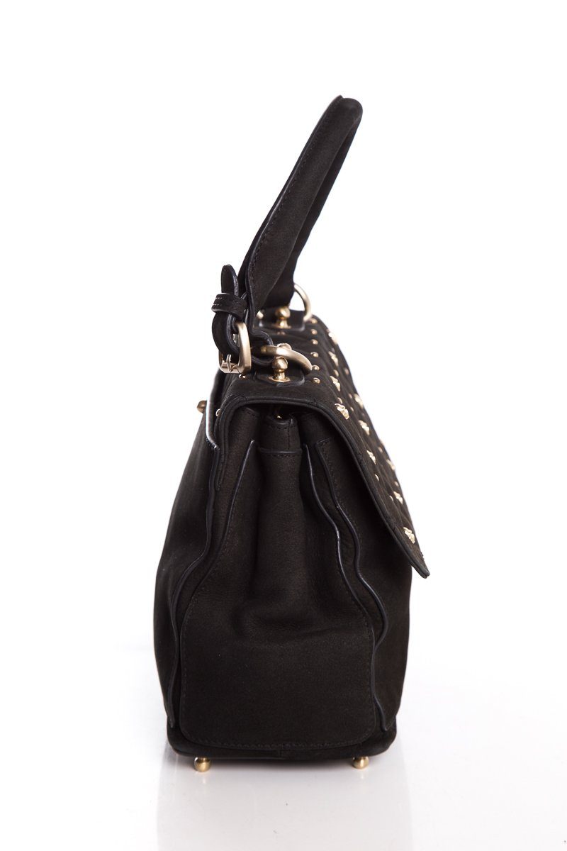 Thomas Wylde Black Skull Handle Bag