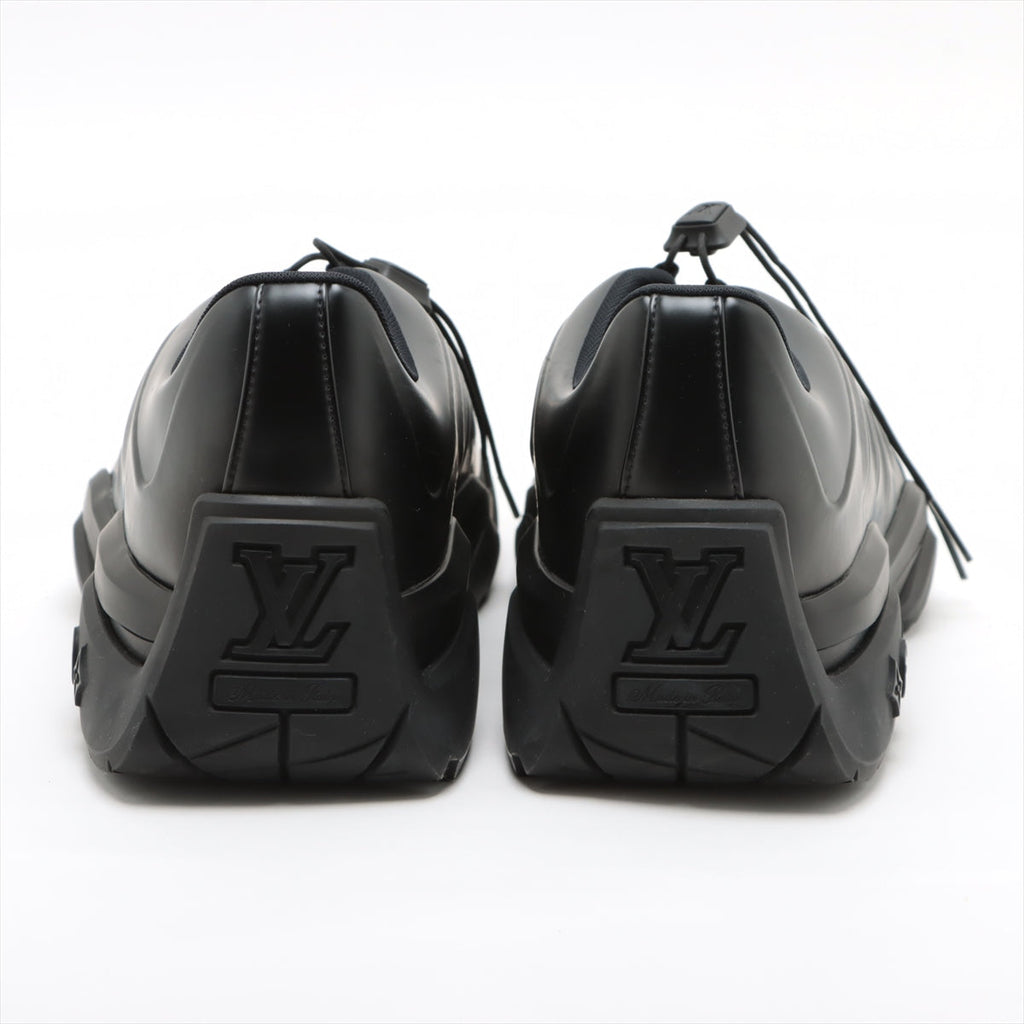 Louis Vuitton Millennium Line 21 Year Leather Trainers 8 Men Black FD0251 LV Logo