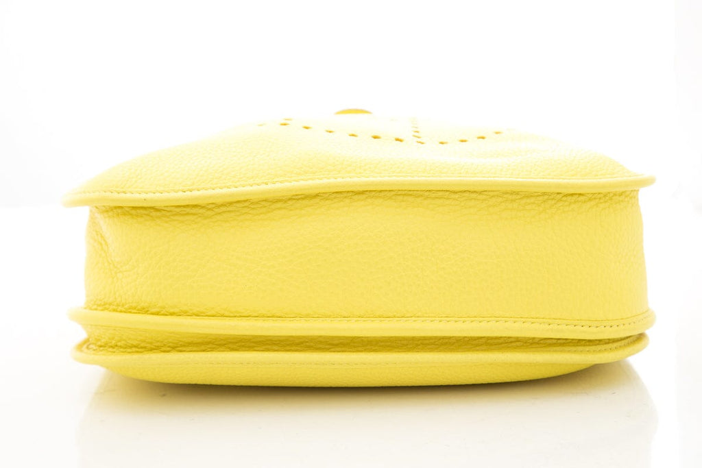 HermÃƒÆ’Ã‚Â¨s Yellow Evelyne Handbag PM with Clemence Leather