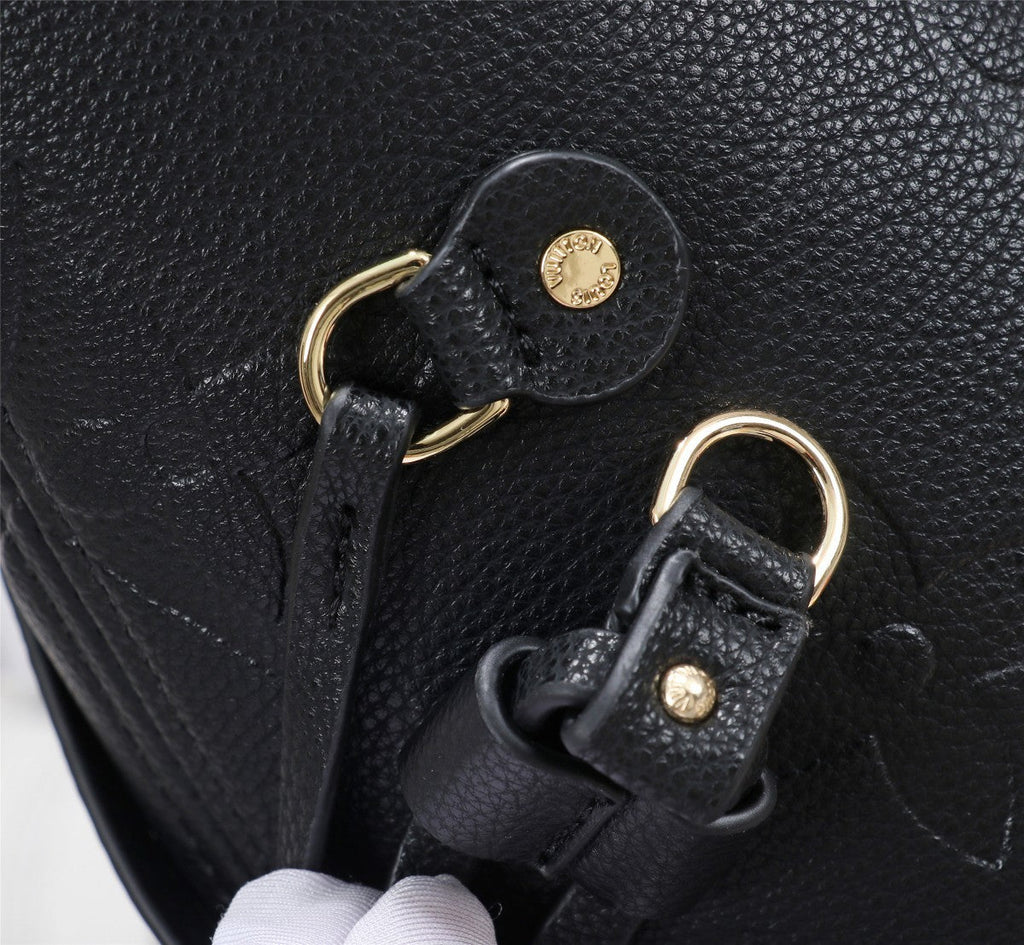 Louis Vuitton Neverfull MM Tote Bag Monogram Empreinte Black For Women Handbags, Shoulder Bags 12.2in/31cm LV M45685