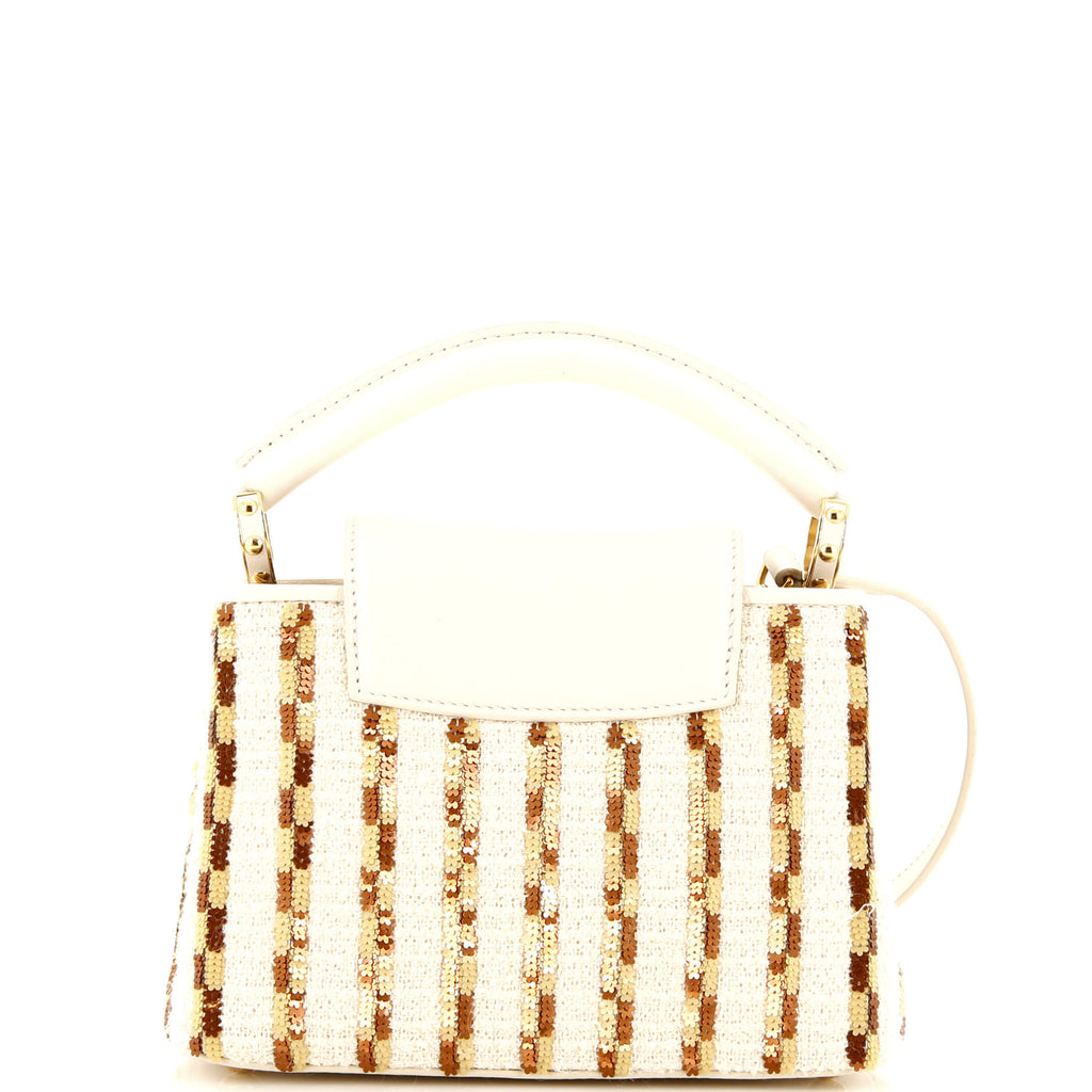 Louis Vuitton Capucines Bag Tweed and Sequins Mini
