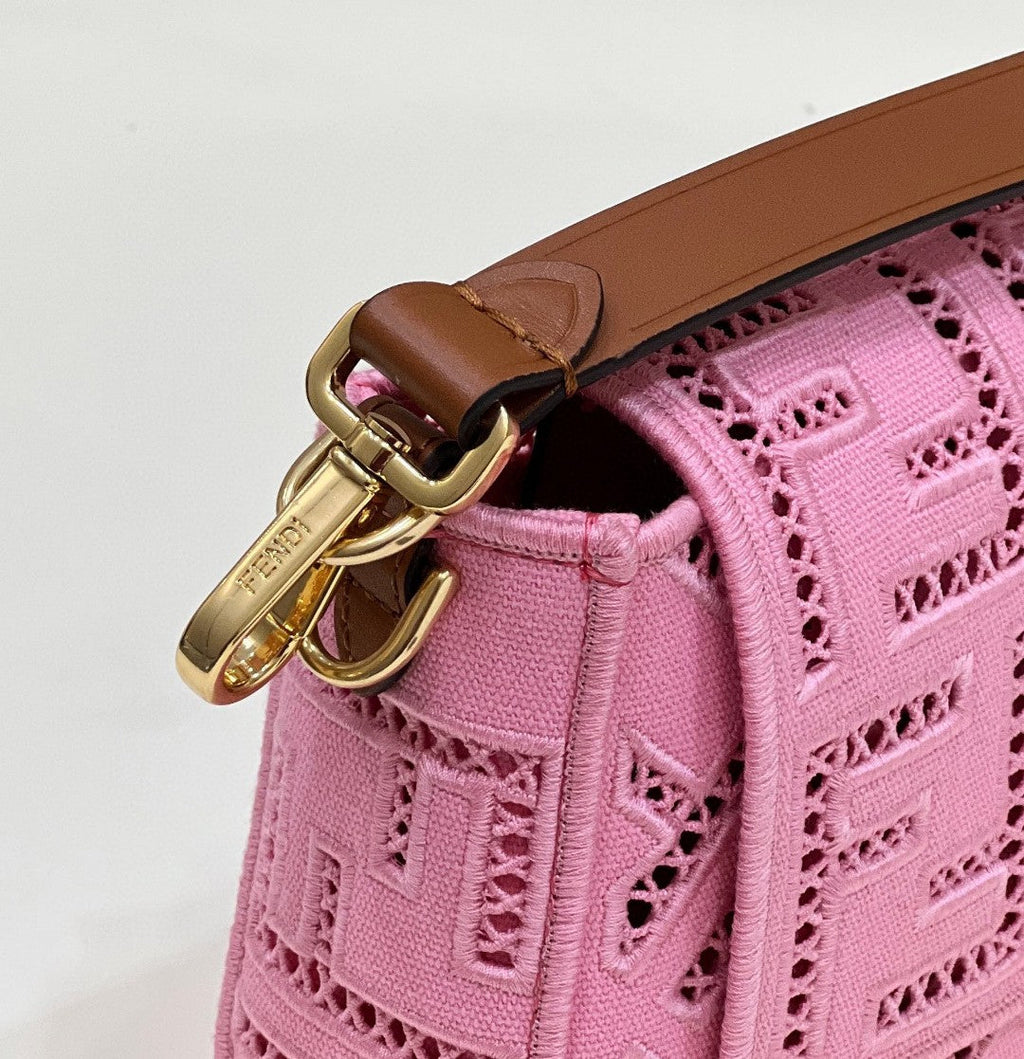 FI Baguette Pink with Embroidery MeGLAMIum Bag For Woman 28cm/11in