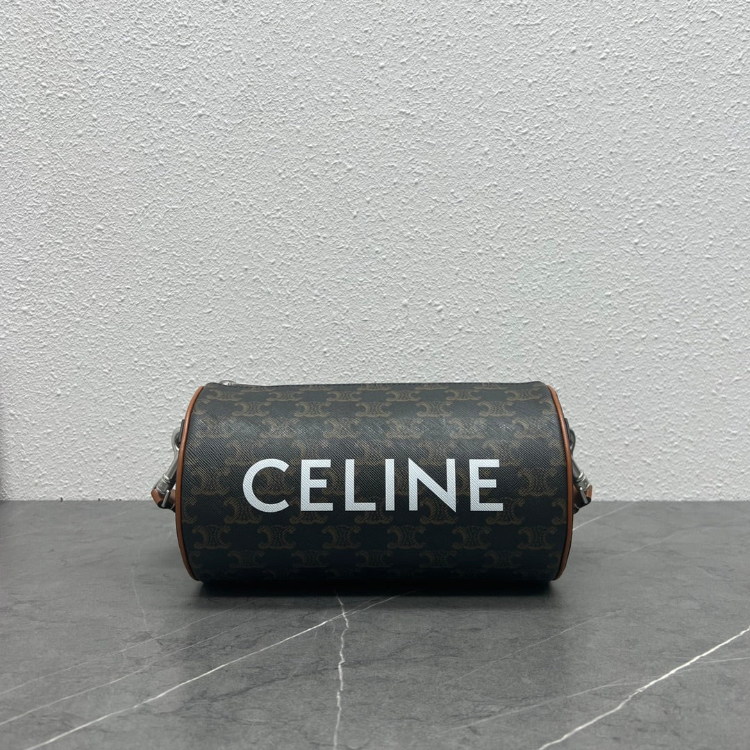 GLAMI Cylinder Bag In Triomphe Canvas Tan For Women 9in/22cm 110052EJF.04LI