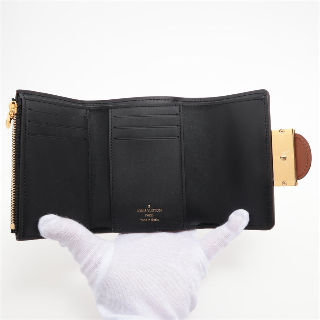 Louis Vuitton Monogram Reversee Portefolio Dfine Compact M68725 Black x Brown Compact Wallet