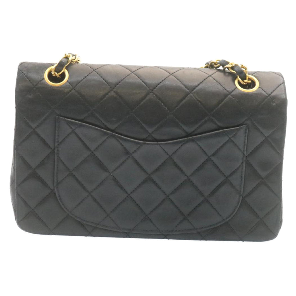 CHANEL Classic Matelasse 23 Chain Flap Shoulder Bag Lamb Skin Black 28634A