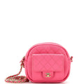 CHANEL CC Day Camera Case Quilted Caviar Small