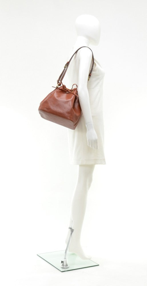 Louis Vuitto Petit Noe Dark Orange Epi Leather Bag