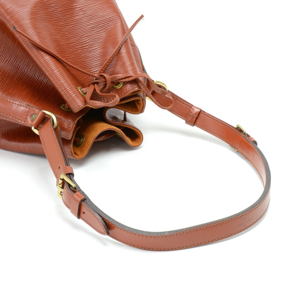 Louis Vuitto Petit Noe Dark Orange Epi Leather Bag