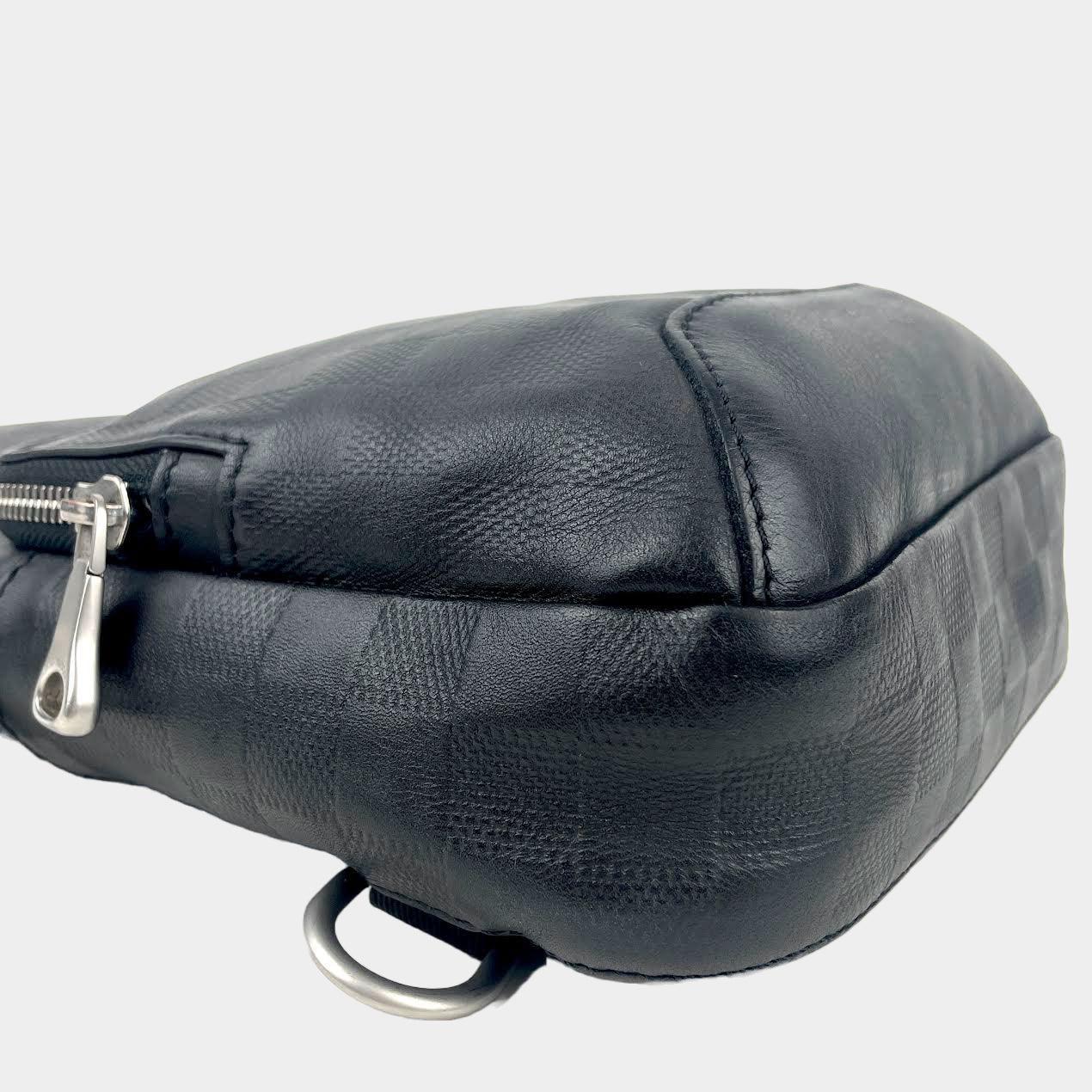 LOUIS VUITTON Leather Avenue Sling Infini Onyx