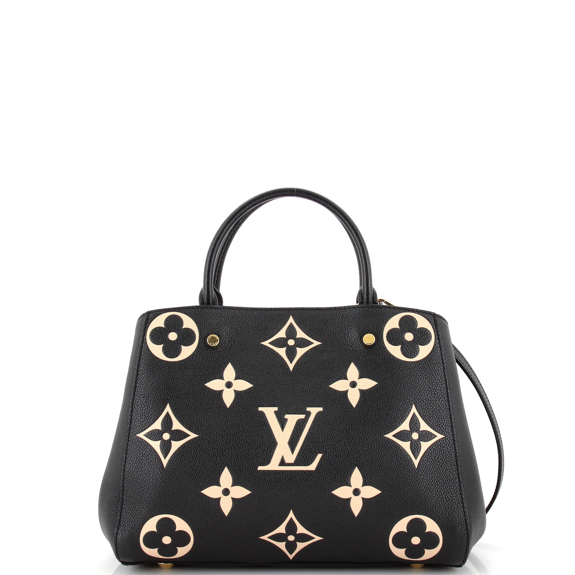 Louis Vuitton Montaigne Handbag Bicolor Monogram Empreinte Giant MM