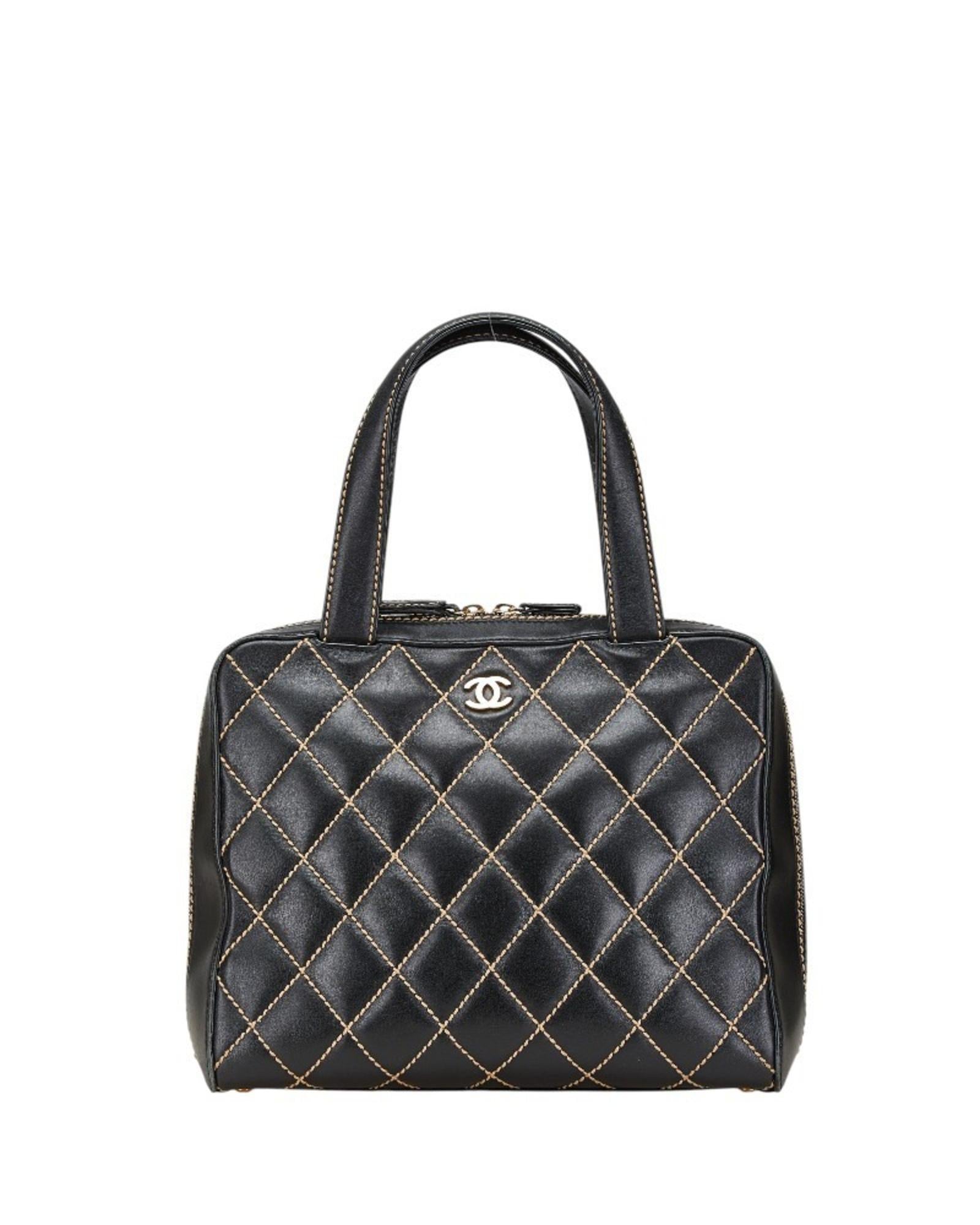 Chanel Quilted Leather Satchel Bag