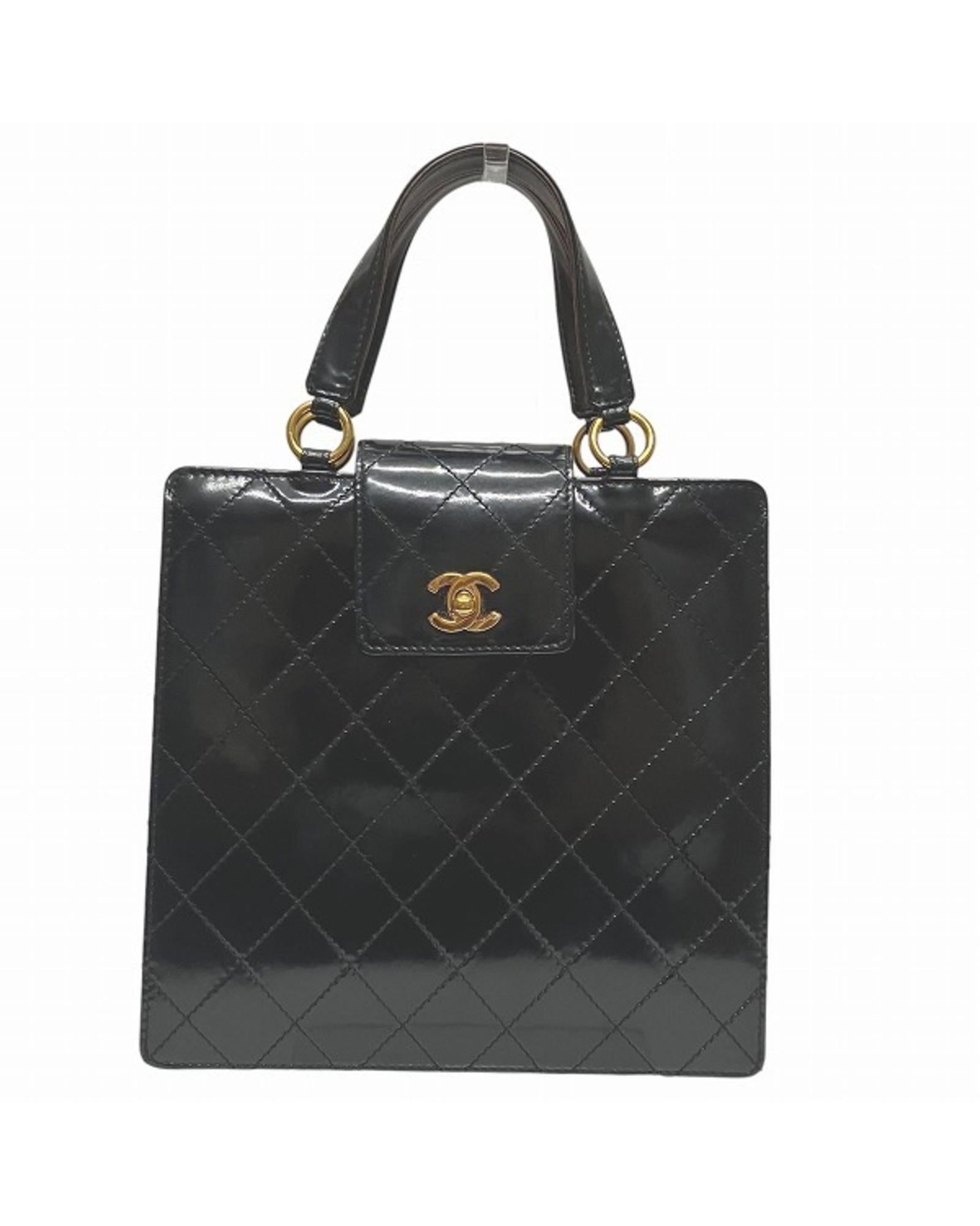 Chanel Patent Leather Quilted Handbag