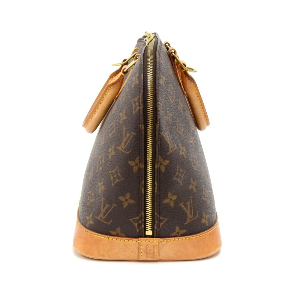 Louis Vuitto Alma Monogram Canvas Handbag with Strap