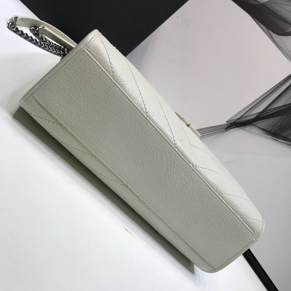 GLAMI Niki MeGLAMIum Shopping Bag White For Women 12.6in/32cm YSLÃ‚Â 