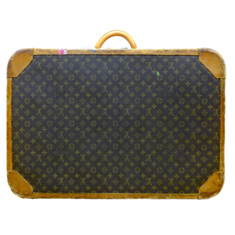 Louis Vuitton Stratos 80 Trunk M23232 Monogram Brown G  Leather Canvas Dial Lock Travel Bag