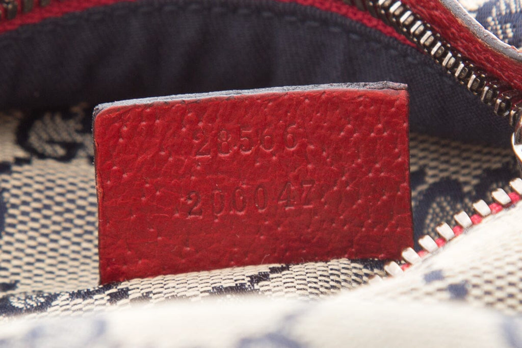 Gucci Beige & Blue Monogram Belt Bag