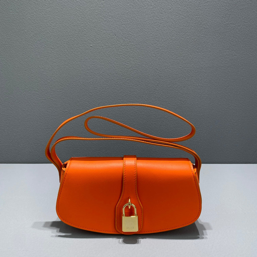 GLAMI Clutch On Strap Orange For Women 7in/18cm