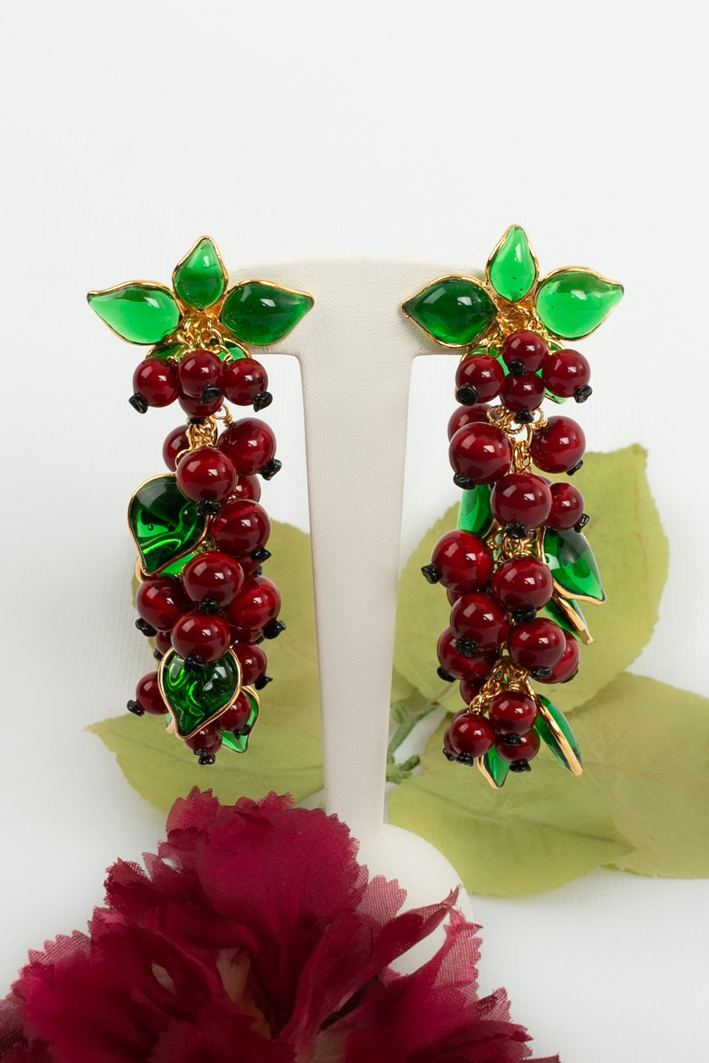 Boucles d'oreilles en pÃƒÆ’Ã‚Â¢te de verre Augustine