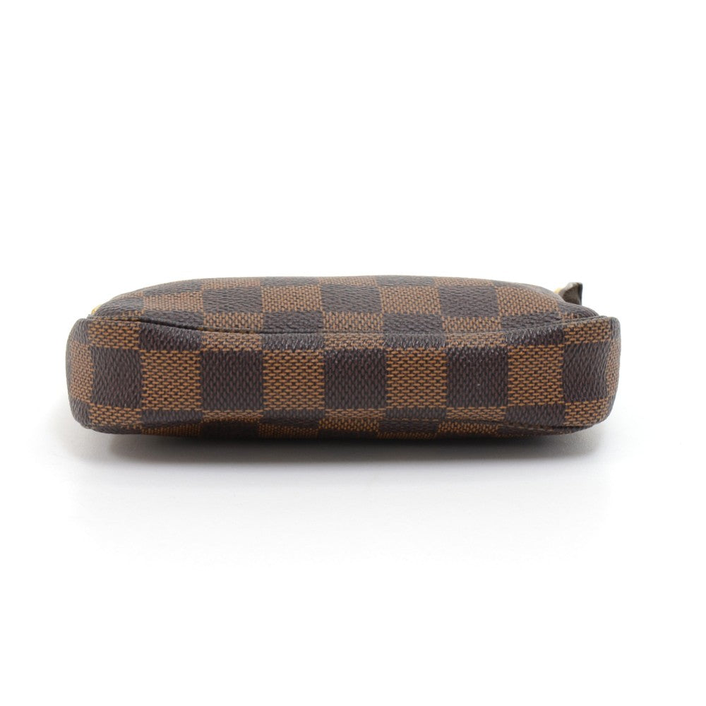 Louis Vuitto Mini Pochette Accessoires Damier EbÃ¨ne Canvas Evening Bag