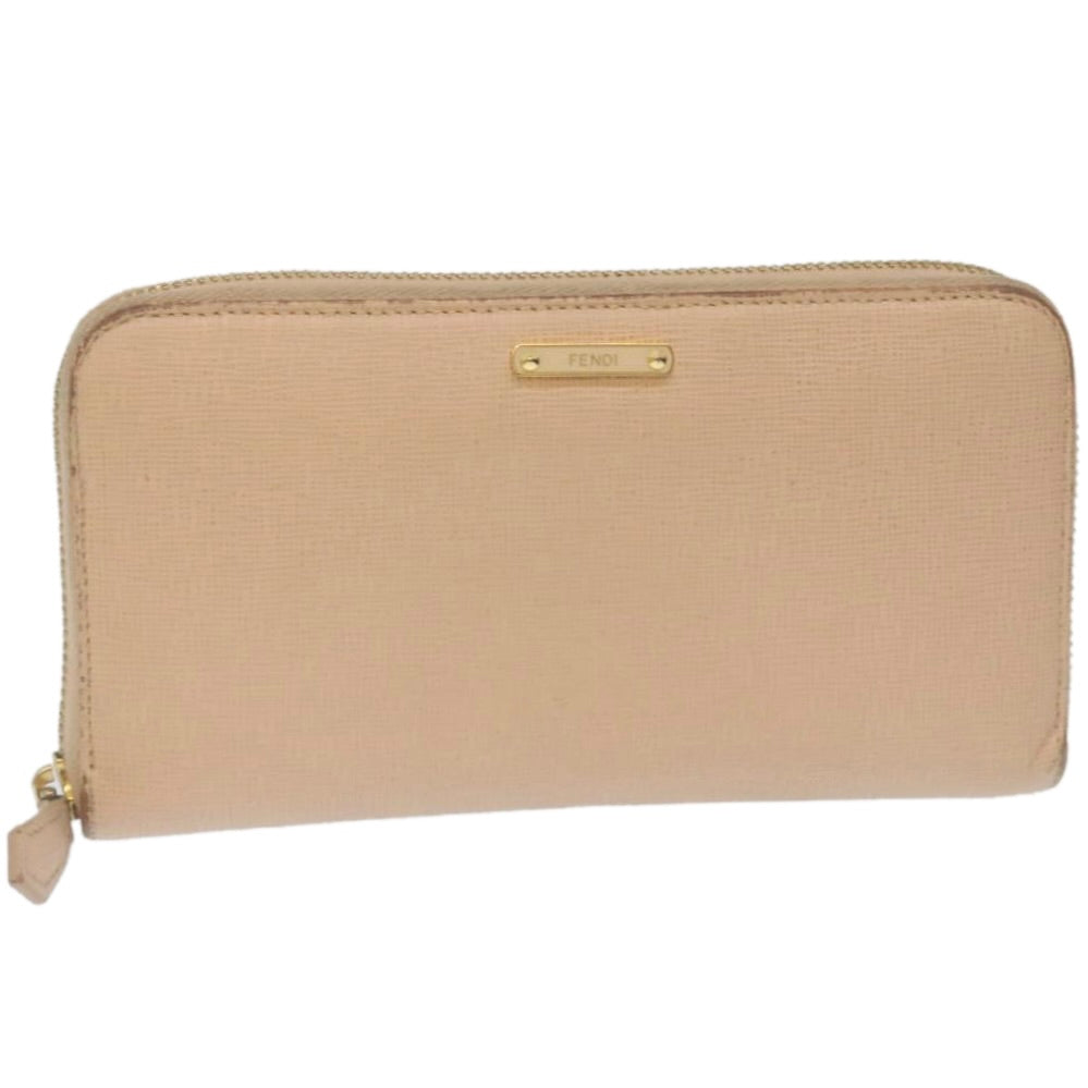 FENDI Long Wallet Leather Pink 29198