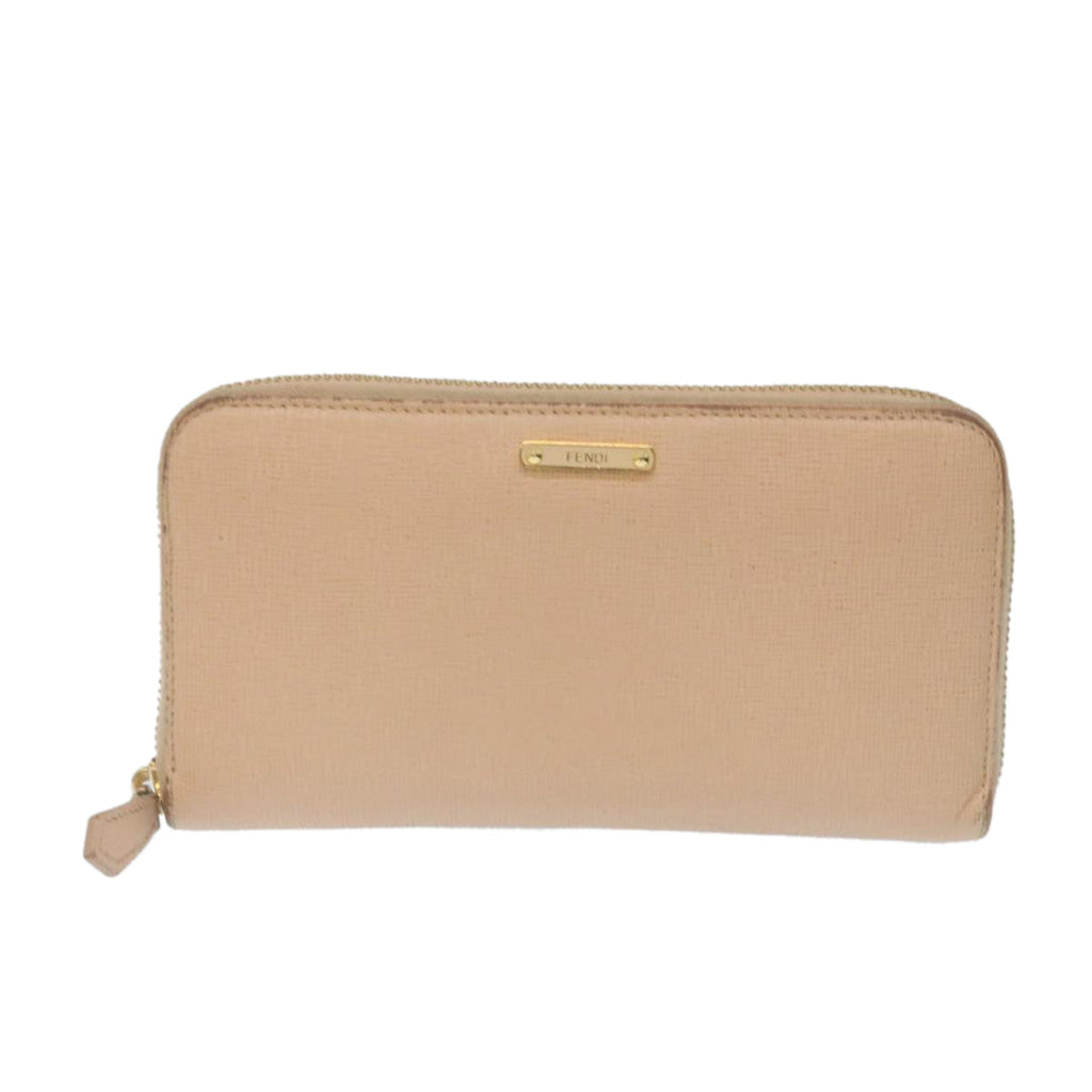 FENDI Long Wallet Leather Pink 29198