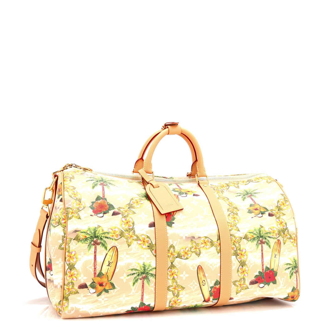 Louis Vuitton Keepall Bandouliere Bag Pharrell Williams Monogram Surfin' Coated Canvas 50