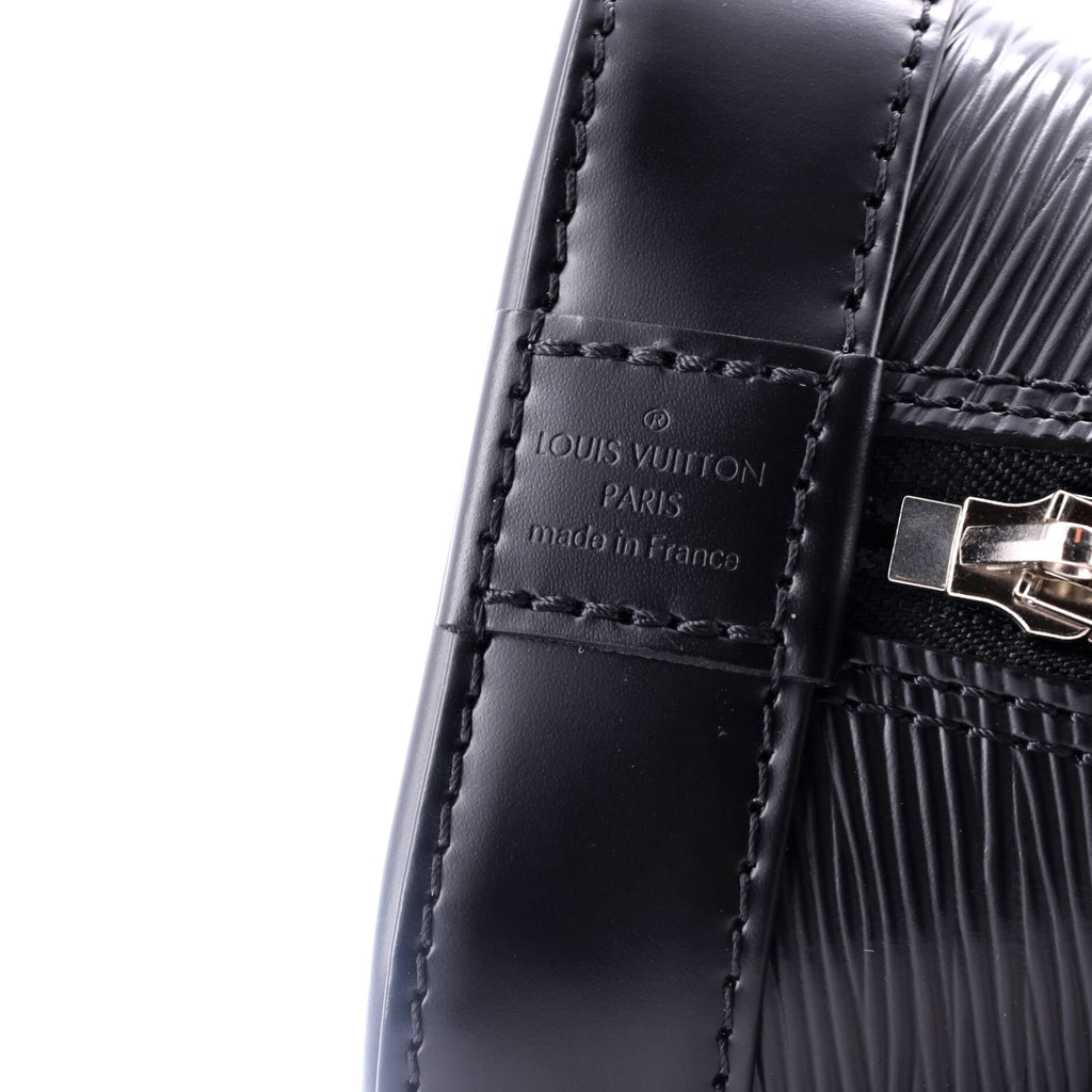 Louis Vuitton Alma Handbag Epi Leather with Logo Jacquard Strap BB