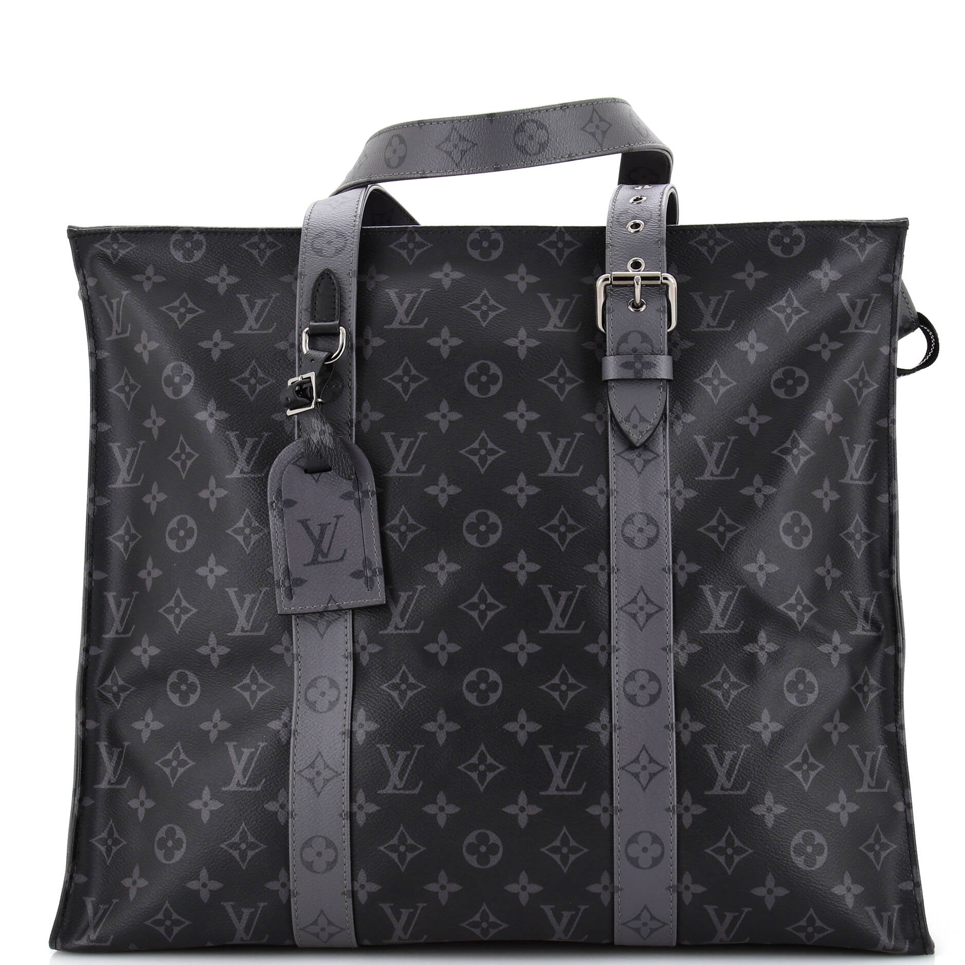 Louis Vuitton New Cabas Zippe Bag Reverse Monogram Eclipse Canvas GM