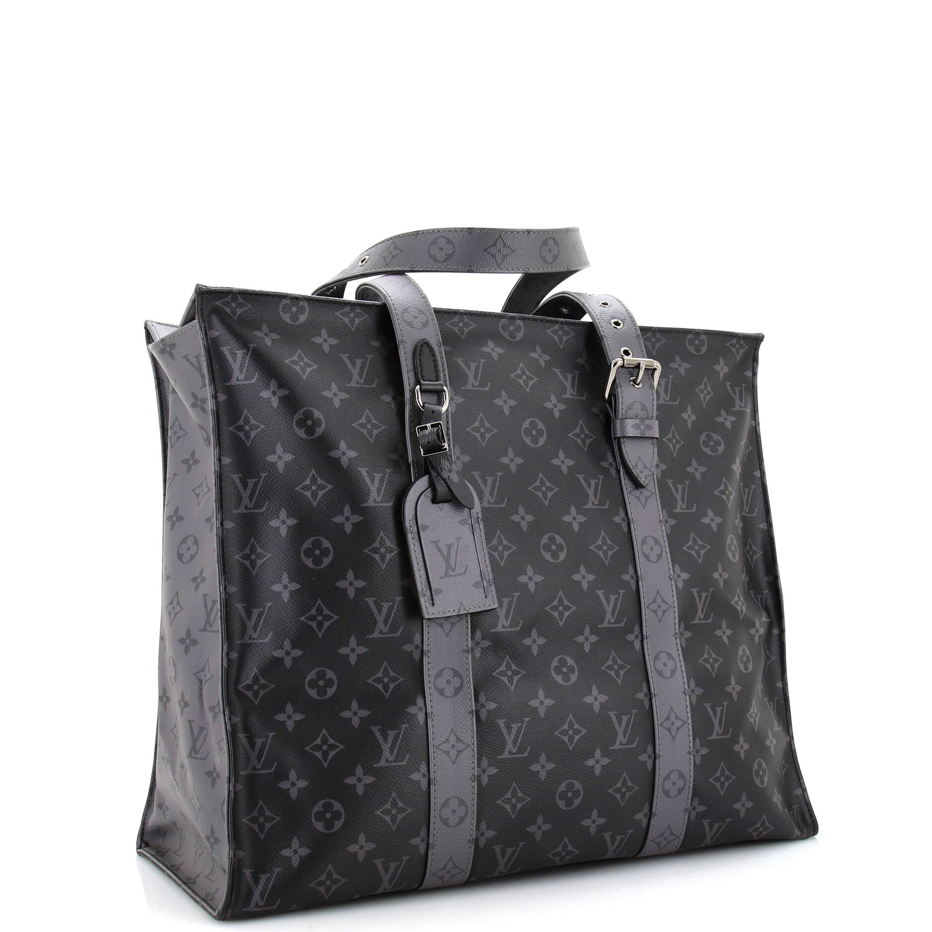 Louis Vuitton New Cabas Zippe Bag Reverse Monogram Eclipse Canvas GM