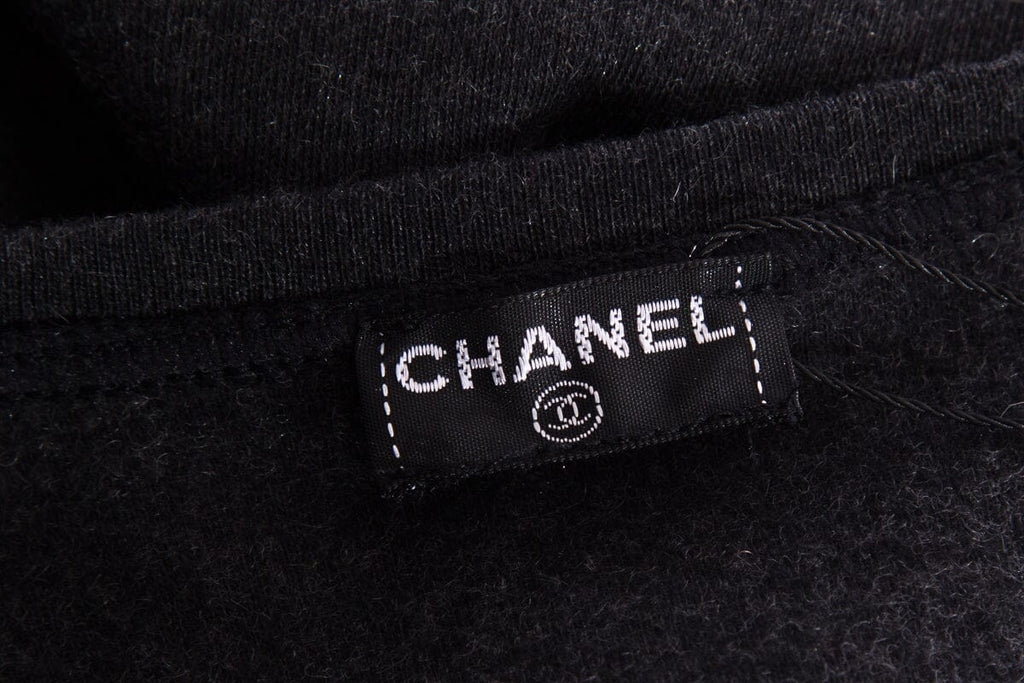 Chanel Charcoal Cotton & Cashmere Athletic Set SZ 38