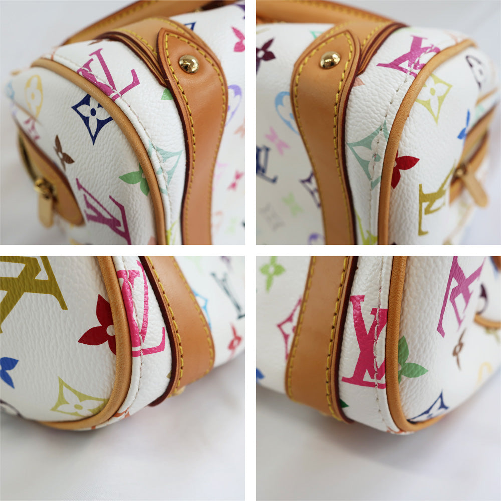 Louis Vuitton Priscilla Bronze G  M40096 Monogram White  Multicolor × Brown Handbag Woman Wedding