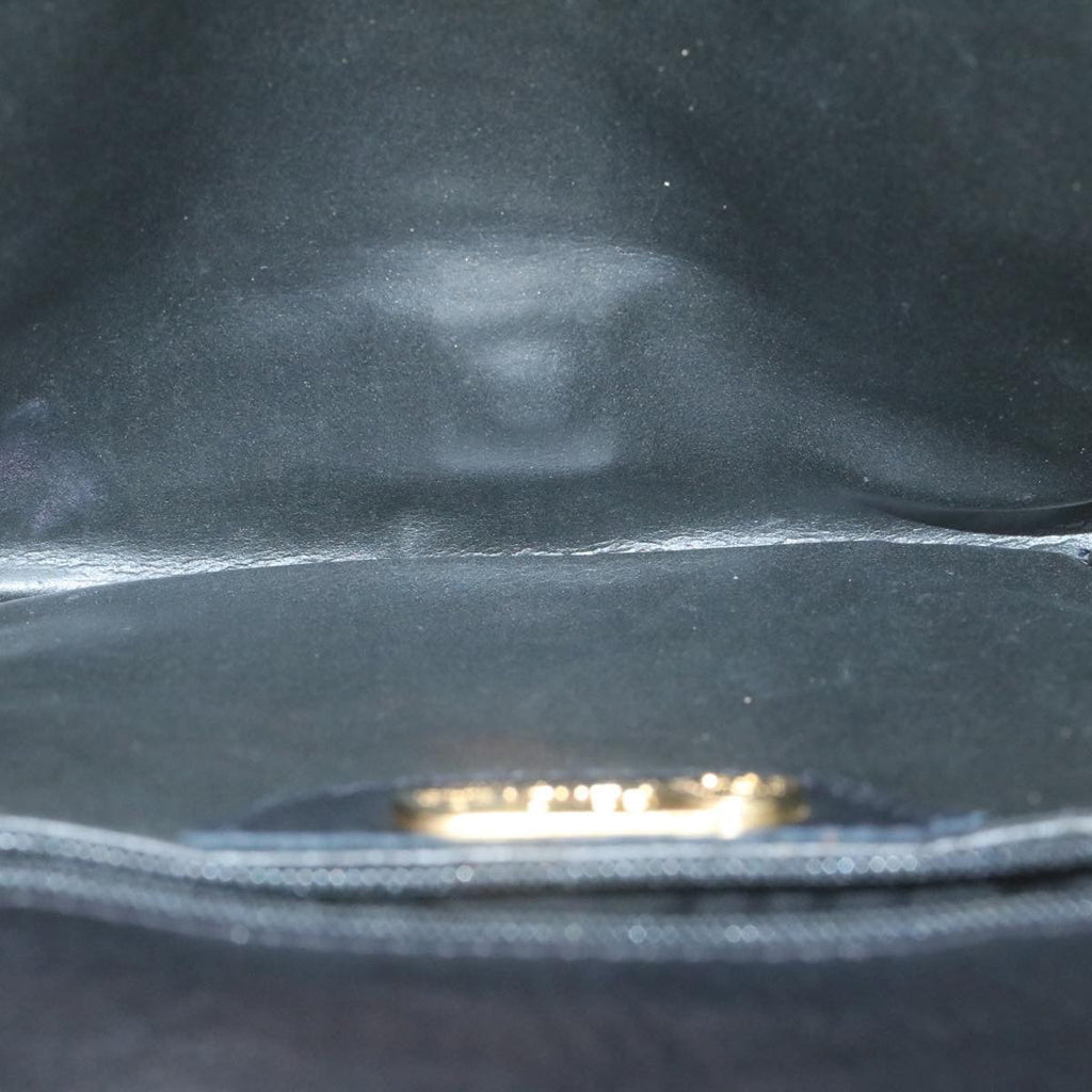 FENDI Wool Hand Bag Black 29346