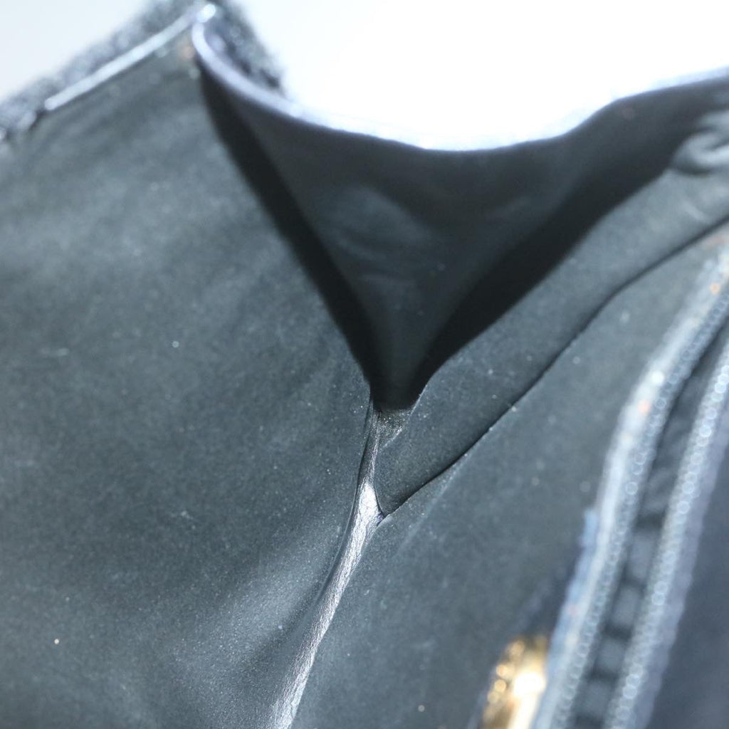 FENDI Wool Hand Bag Black 29346